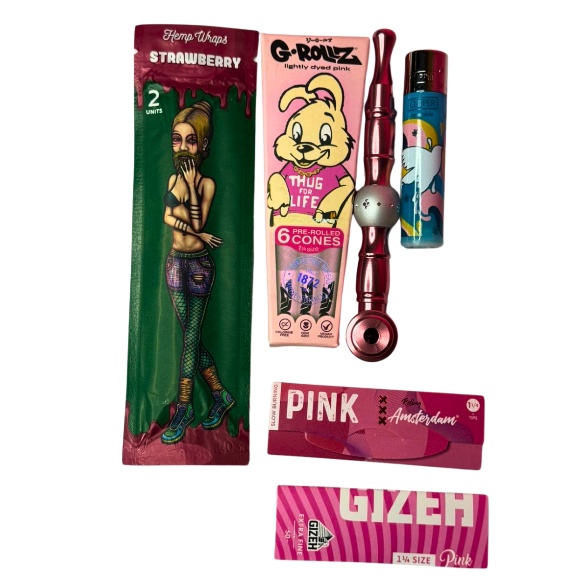 Pack Pink Pipa Diamante + Accesorios