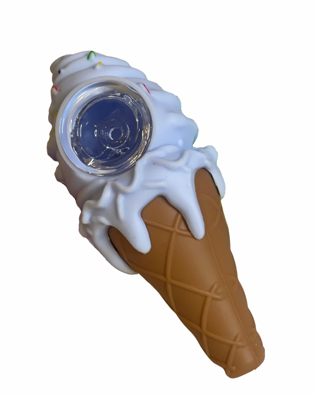 🍦 Pipa Helado de Silicona 10 cm | Quemador de Vidrio