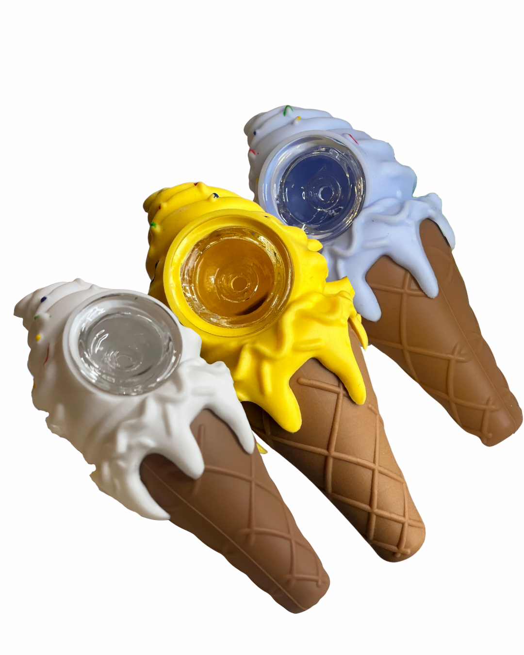 🍦 Pipa Helado de Silicona 10 cm | Quemador de Vidrio