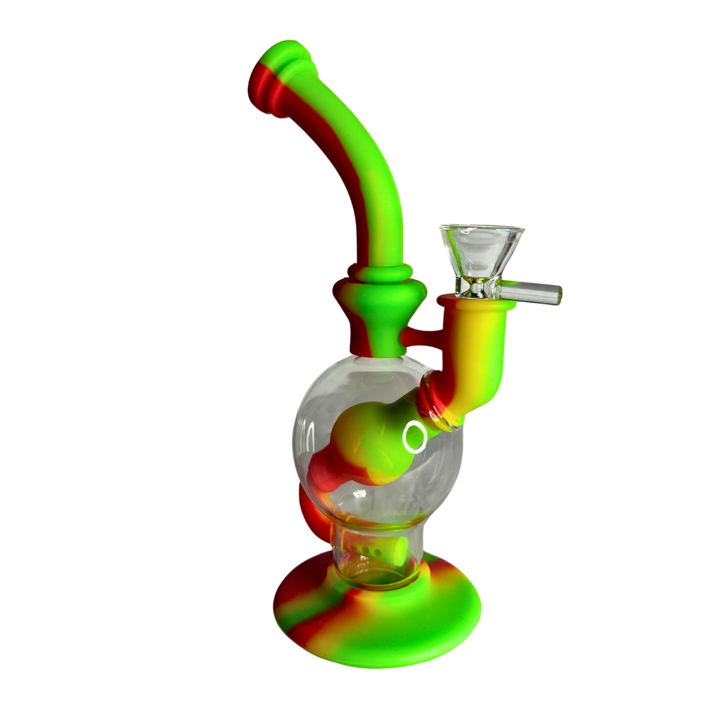 Bong 20cm Verde - Silicona & Vidrio