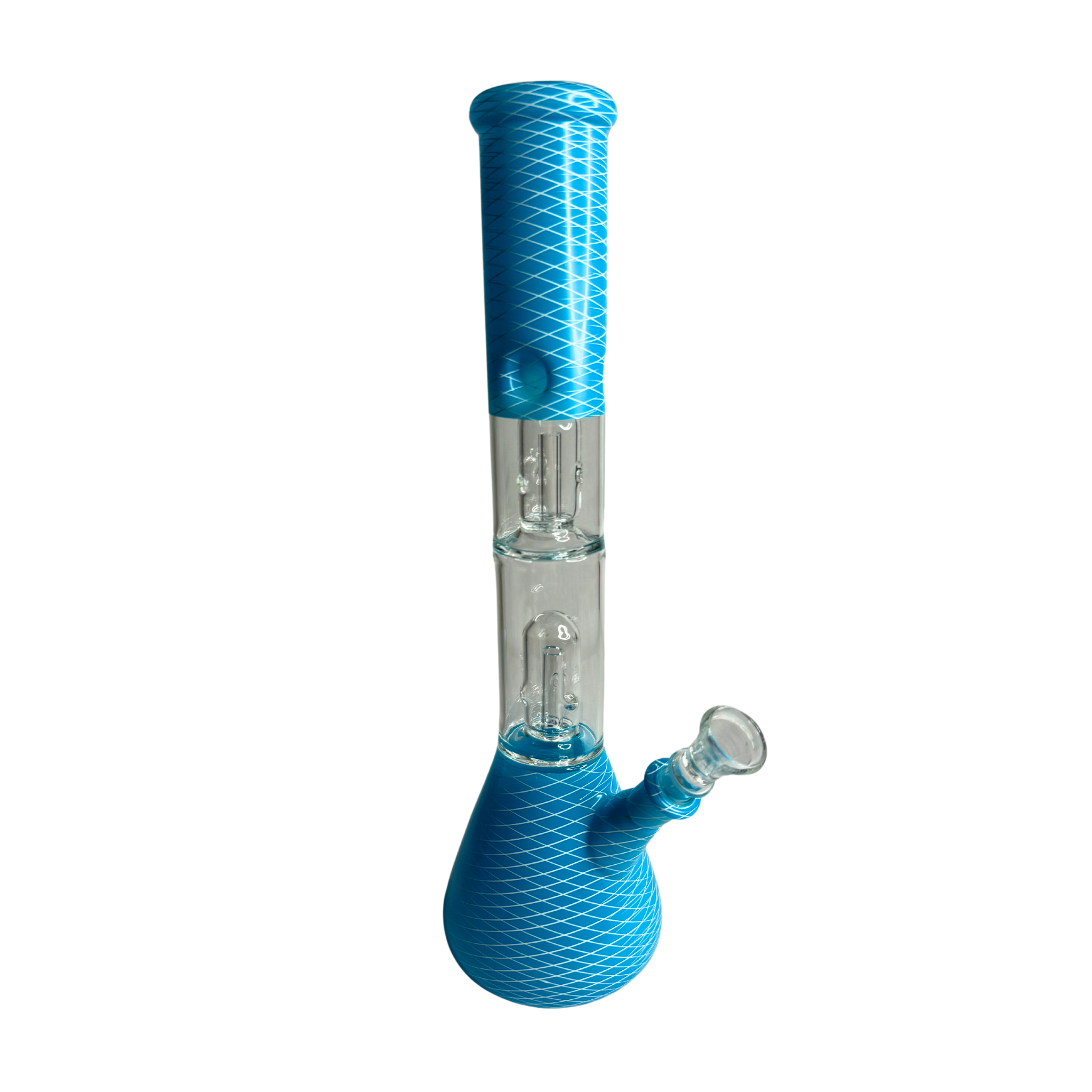 Bong Pyrex 30cm Celeste lineas