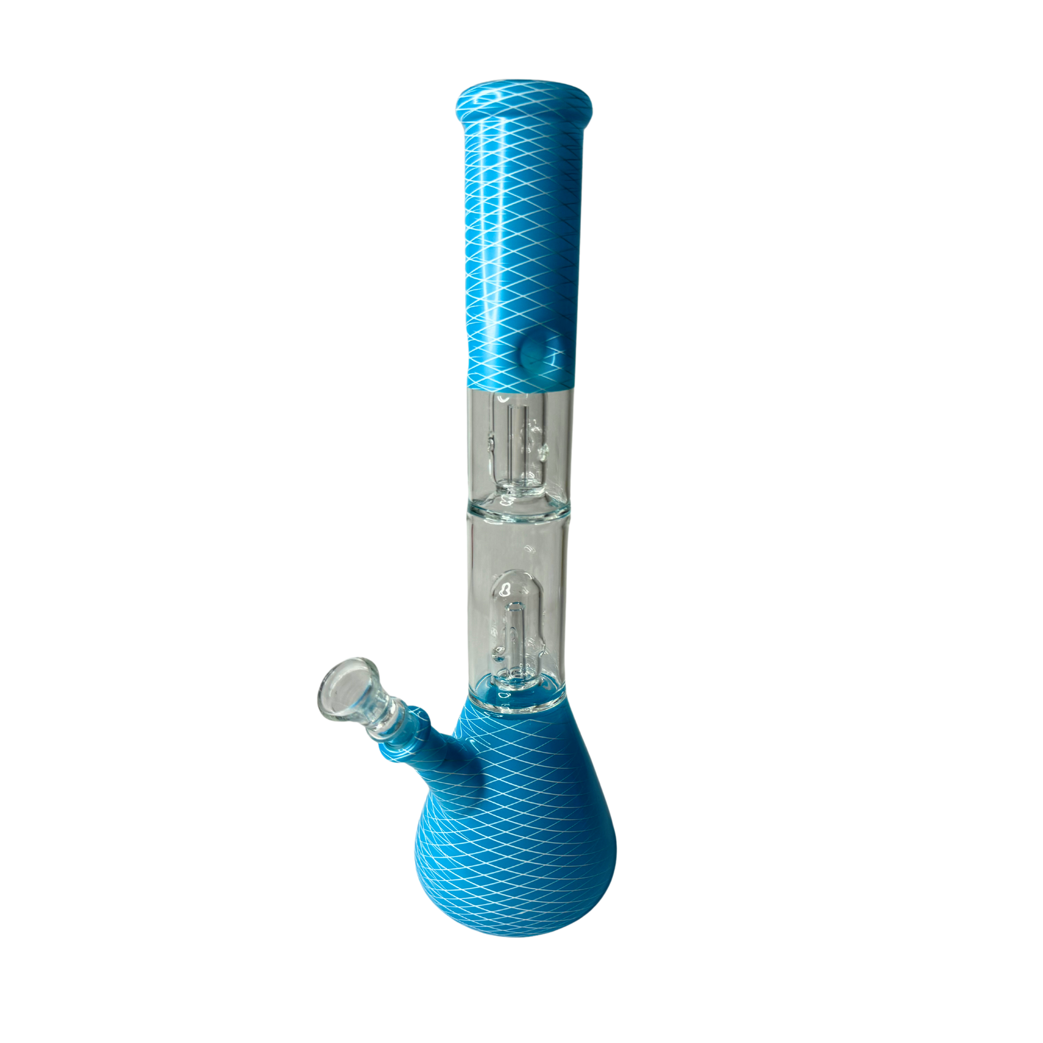 Bong Pyrex 30cm Celeste lineas